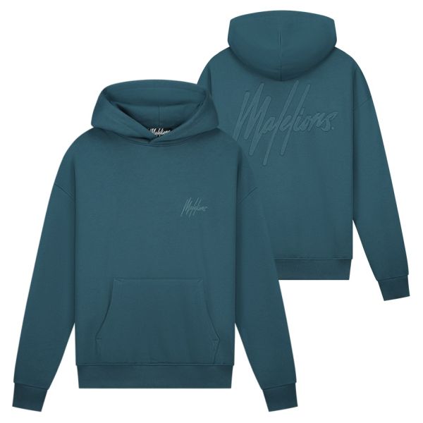 Malelions Patchwork Hoodie Blauw