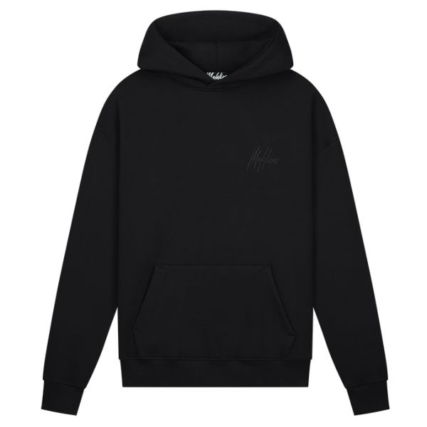 Malelions Patchwork Hoodie Zwart