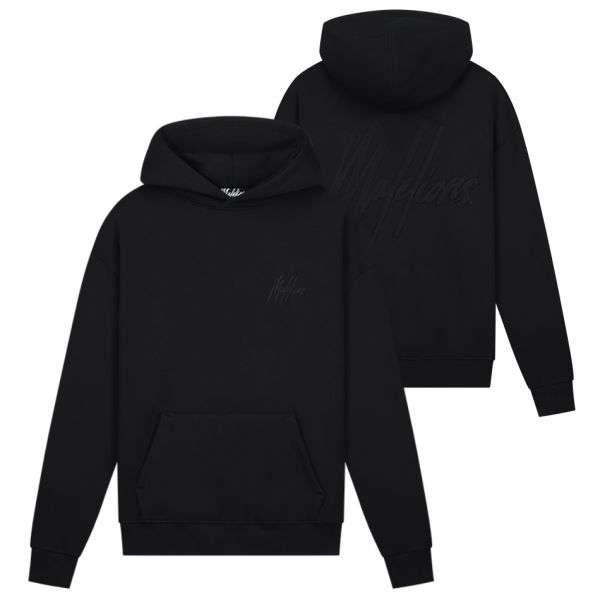 Malelions Patchwork Hoodie Zwart