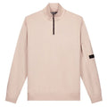 Malelions Pocket Quarter Zip Sweater Beige