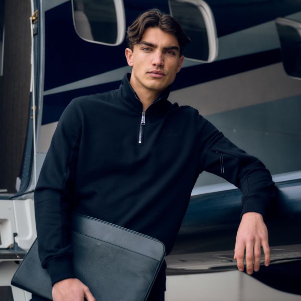 Malelions Pocket Quarter Zip Sweater Zwart