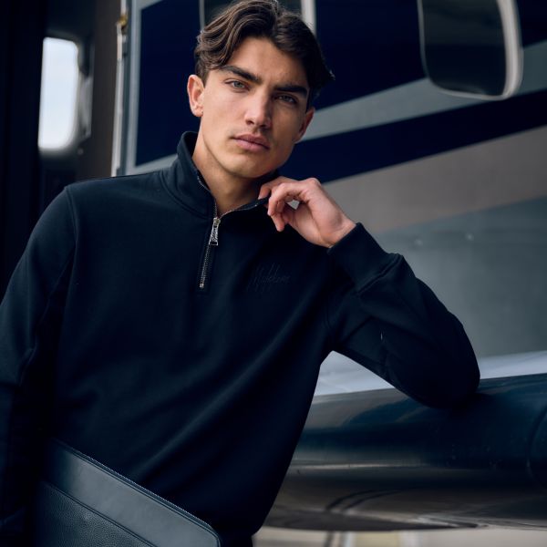 Malelions Pocket Quarter Zip Sweater Zwart