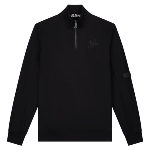 Malelions Pocket Quarter Zip Sweater Zwart
