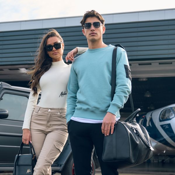 Malelions Pocket Sweater Licht Blauw
