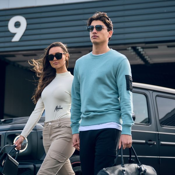 Malelions Pocket Sweater Licht Blauw