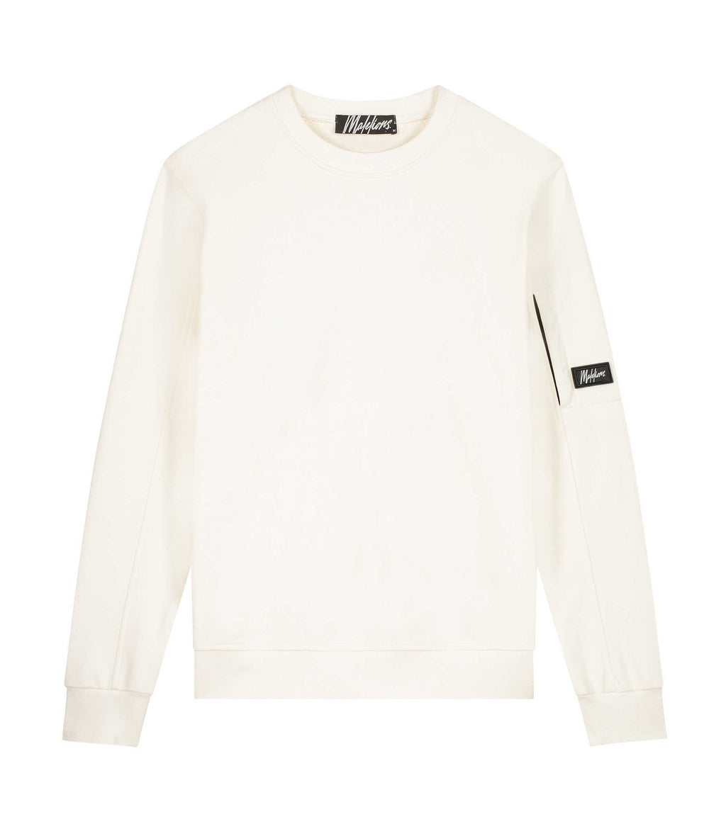 Malelions Pocket Sweater Off White