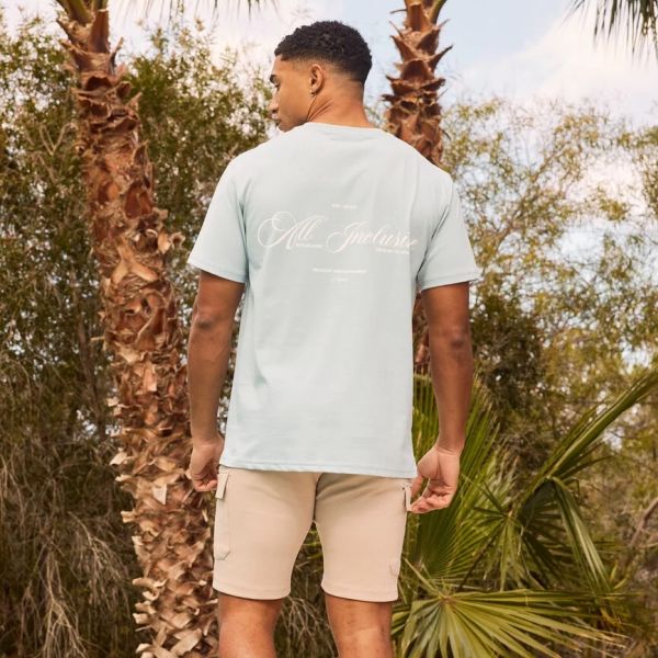 Malelions Resort T-shirt Licht Blauw