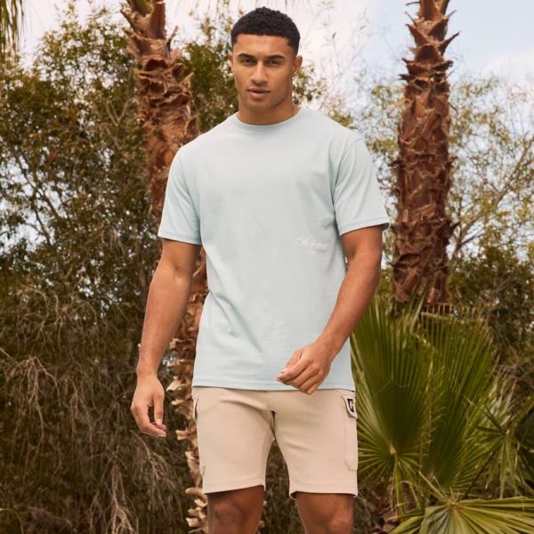 Malelions Resort T-shirt Licht Blauw
