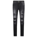 Malelions Ripped Biker Jeans Zwart