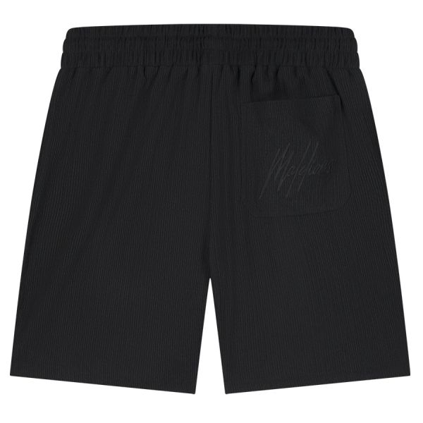Malelions Seersucker Korte Broek Zwart