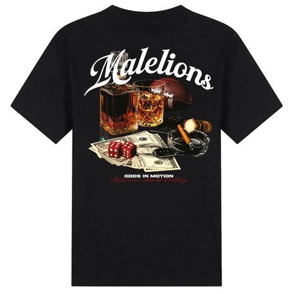Malelions Sports Betting T-shirt Zwart