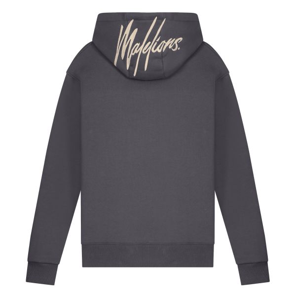 Malelions Signature Half Zip Hoodie Antraciet