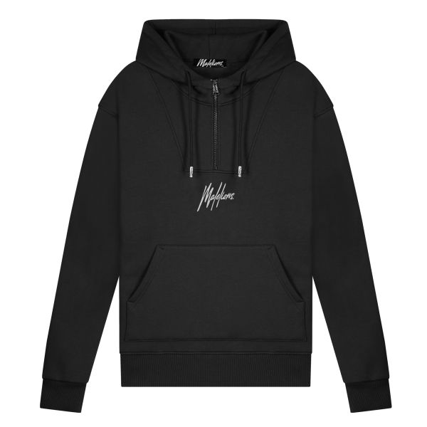 Malelions Signature Half Zip Hoodie Zwart