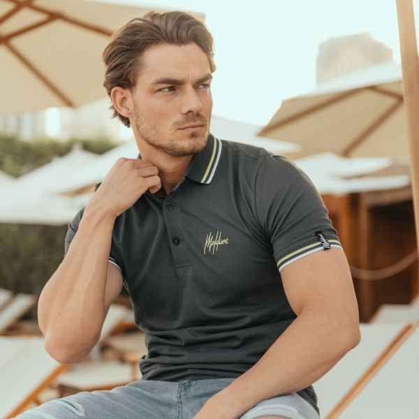 Malelions Signature Polo Antraciet