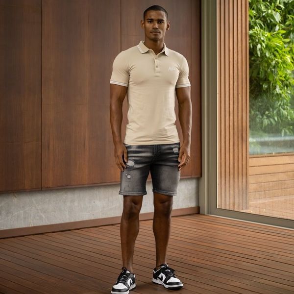 malelions signature polo beige