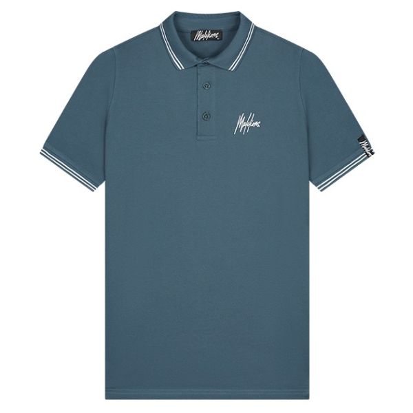 Malelions Signature Polo Blauw