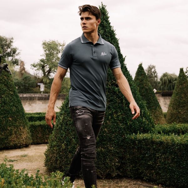 Malelions Signature Polo Blauw