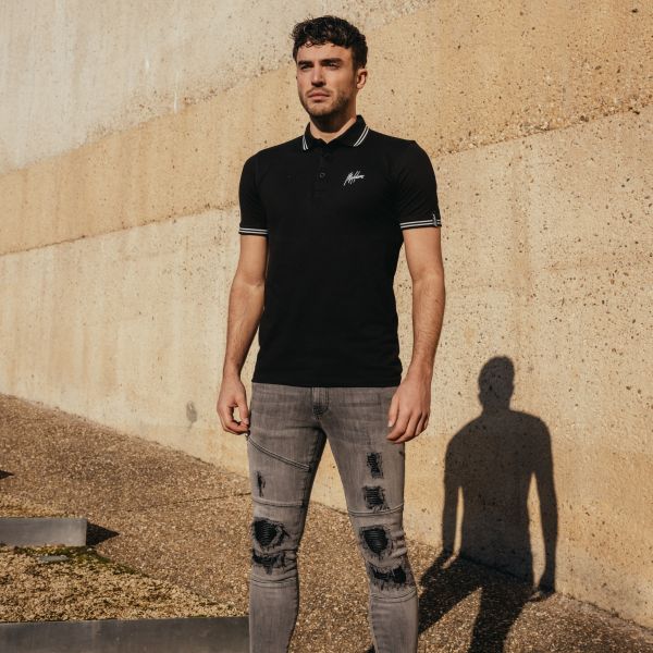 Malelions Signature Polo Zwart