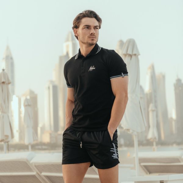 Malelions Signature Polo Zwart