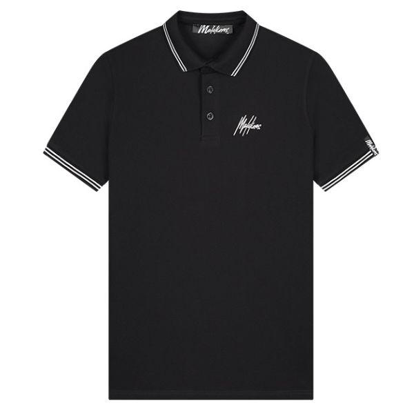 Malelions Signature Polo Zwart