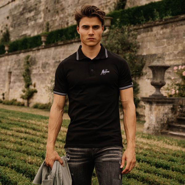 Malelions Signature Polo Zwart