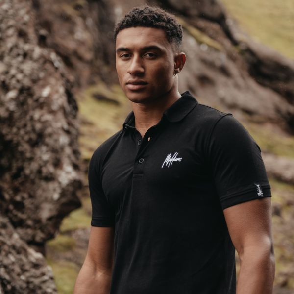 Malelions Signature Polo Zwart