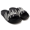 malelions signature slippers wit zwart