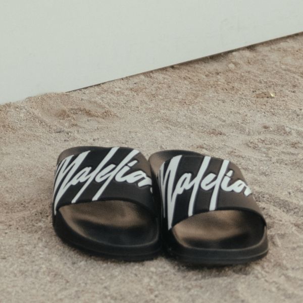 Malelions Signature Slippers Zwart