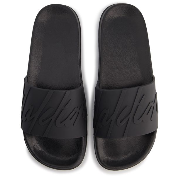 malelions signature slippers zwart