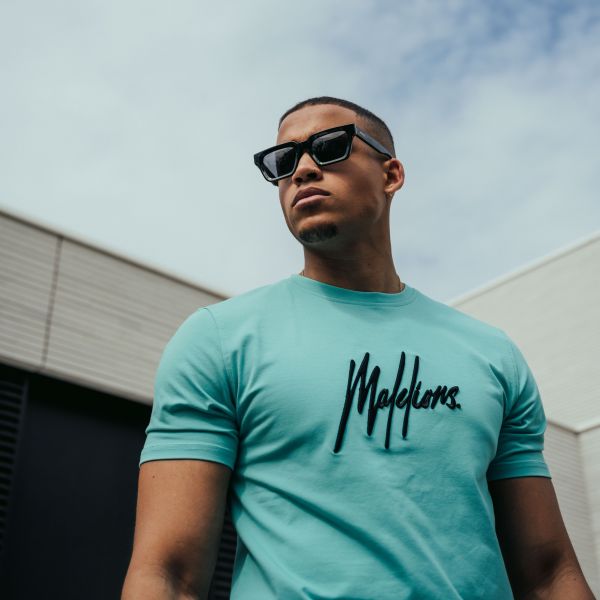 Malelions Signature T-shirt Blauw
