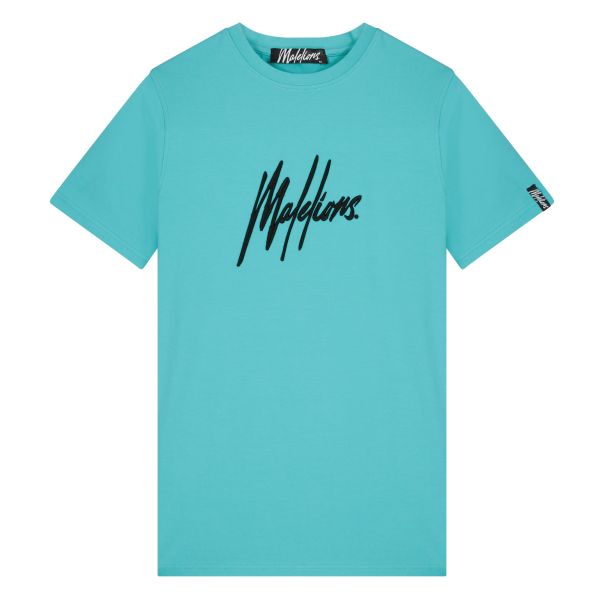 Malelions Signature T-shirt Blauw