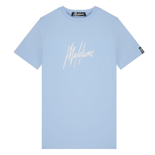 Malelions Signature T-shirt Licht Blauw