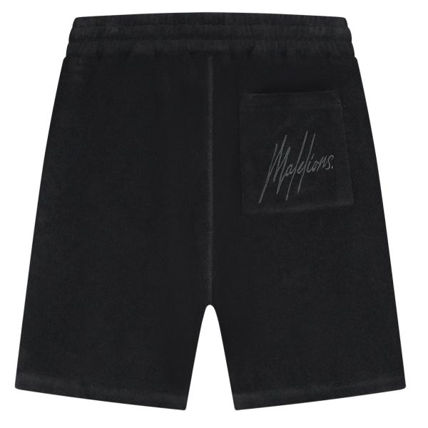 Malelions Signature Towelling Korte Broek Zwart