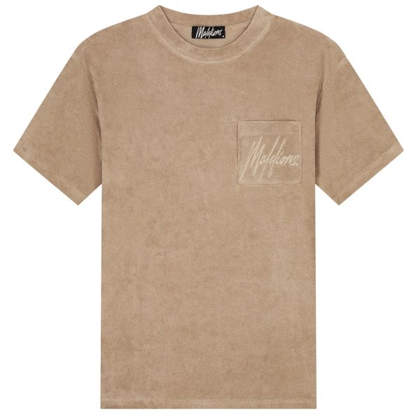 Malelions Signature Towelling T-shirt Bruin