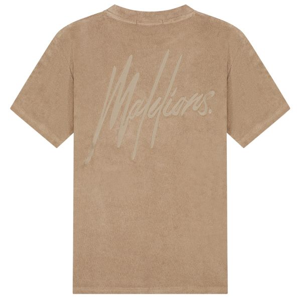 Malelions Signature Towelling T-shirt Bruin