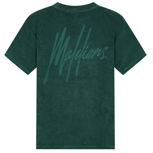 Malelions Signature Towelling T-shirt Donker Groen