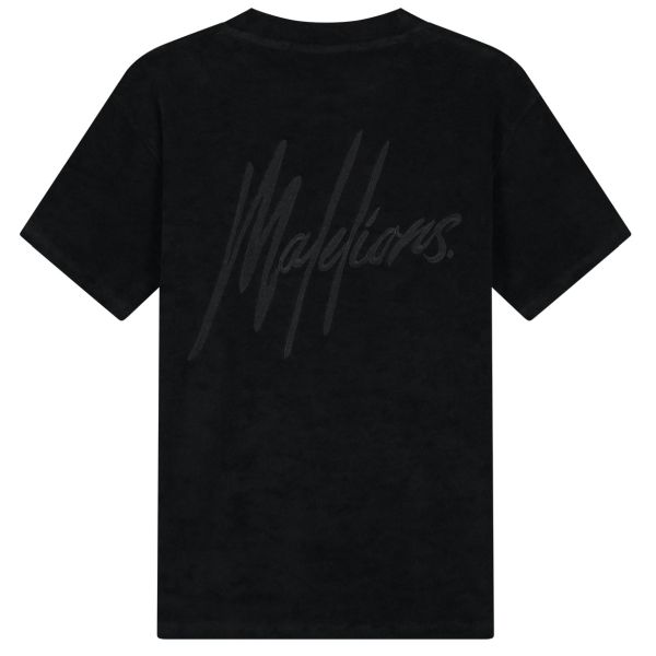 Malelions Signature Towelling T-shirt Zwart
