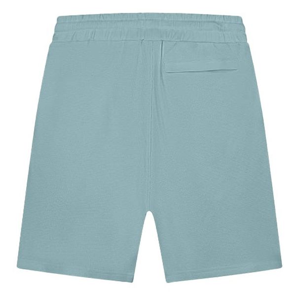 Malelions Signature Waffle Korte Broek Licht Blauw