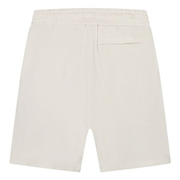 Malelions Signature Waffle Korte Broek Off White