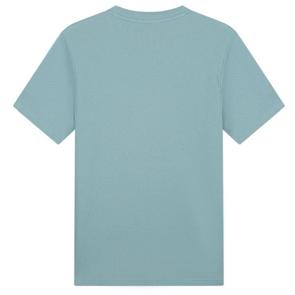 Malelions Signature Waffle T-shirt Licht Blauw