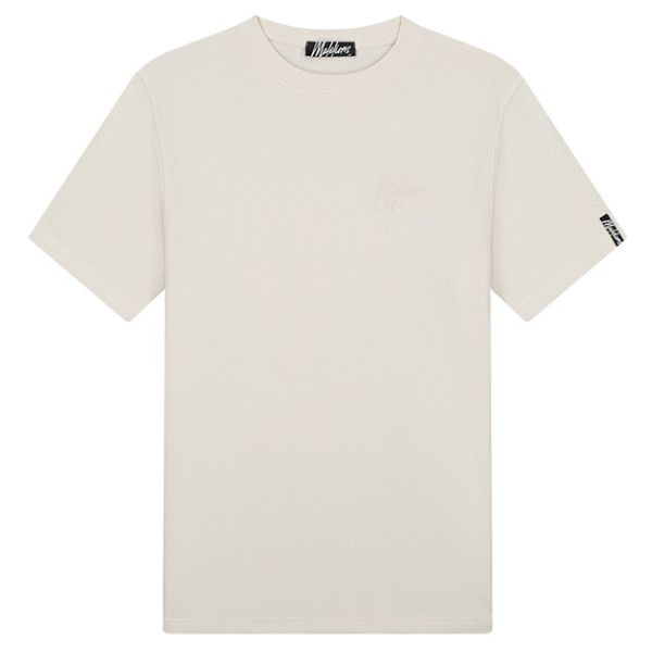 Malelions Signature Waffle T-shirt Off White