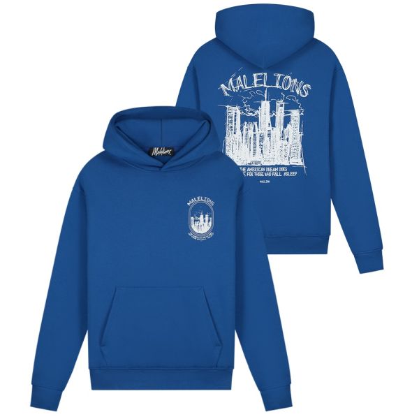 Malelions Skyline Hoodie Blauw
