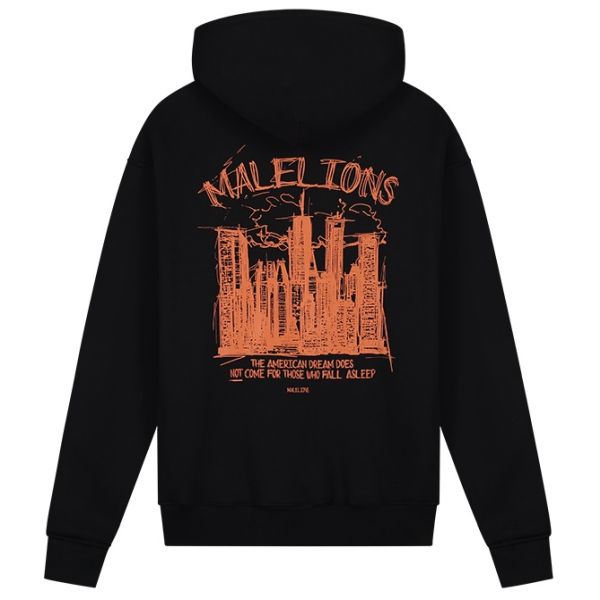 Malelions Skyline Hoodie Zwart