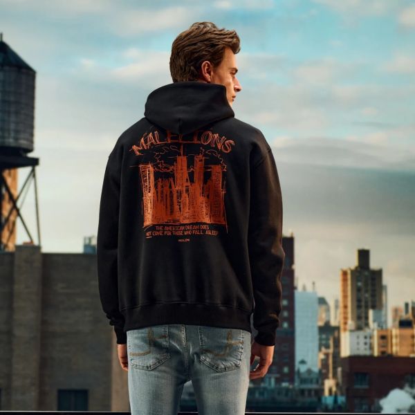 Malelions Skyline Hoodie Zwart