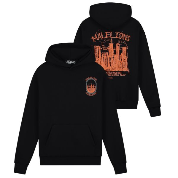 Malelions Skyline Hoodie Zwart