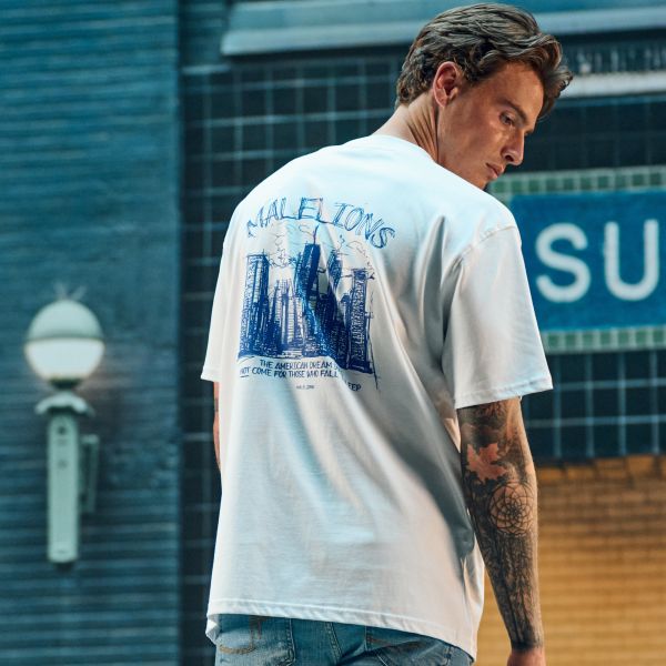 Malelions Skyline T-shirt Wit