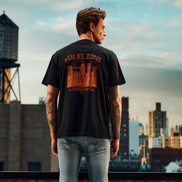 Malelions Skyline T-shirt Zwart
