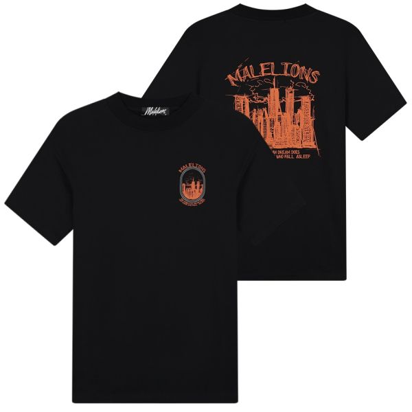 Malelions Skyline T-shirt Zwart