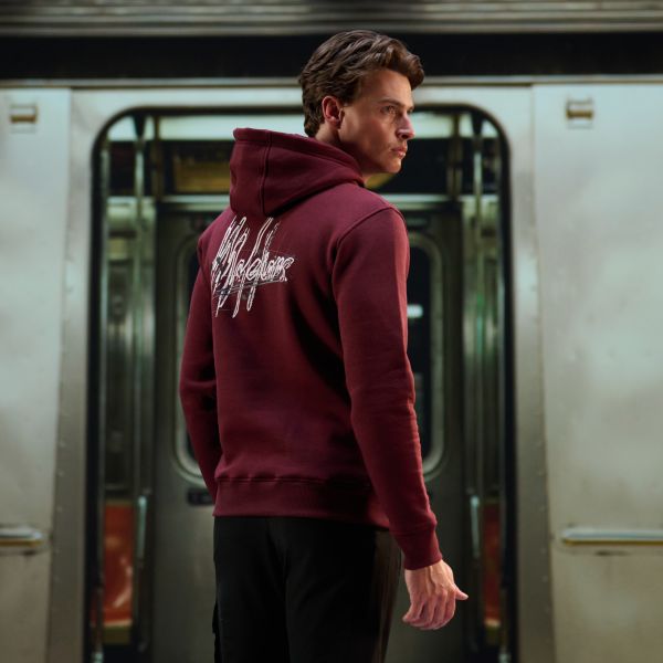 Malelions Splash Signature Hoodie Bordeaux