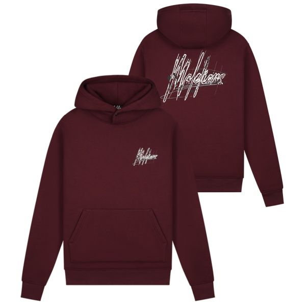 Malelions Splash Signature Hoodie Bordeaux